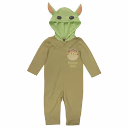 STAR WARS The Mandalorian The Child Infant Baby Boys Zip Up Cosplay Costume Coverall Green 6-12 Months