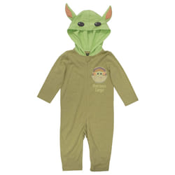 STAR WARS The Mandalorian The Child Infant Baby Boys Zip Up Cosplay Costume Coverall Green 6-12 Months