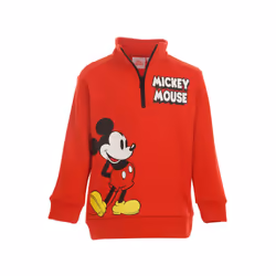 Disney Mickey Mouse Toddler Boys Half-Zip Sweatshirt & Pants Red 3T