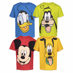 Disney Mickey Mouse Goofy Donald Duck Infant Baby Boys 4 Pack TShirts Multicolored 18 Months