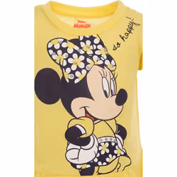 Disney Minnie Mouse Little Girls T-Shirt and Bike Shorts Outfit Set Fl