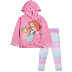 Disney Princess Ariel Little Girls Pullover Hooded Legging Set Princes