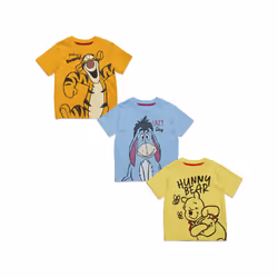 Disney Winnie The Pooh Tigger Eeyore Toddler Boys 3 Pack Graphic TShirts MulticoloRed 5T