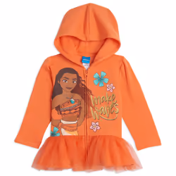 Disney Moana Toddler Girls Zip Up Hoodie 3T