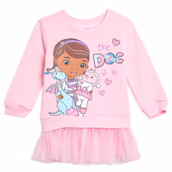 Disney Doc McStuffins Toddler Girls Fleece Sweatshirt Dress 2T