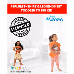 Disney Moana Toddler Girls Graphic T-Shirt and Leggings Outfit Set Cor