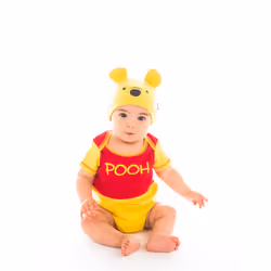 Disney Boys' Winnie the Pooh Bodysuit with Cap Set Yellow 0/3M