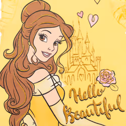 Disney Princess Belle Toddler Girls T-Shirt and French Terry Shorts Ou