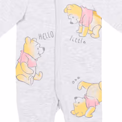 Disney Winnie the Pooh Newborn Baby Boys 2 Pack Snap Sleep N' Plays Winnie The Pooh White 3-6 Months
