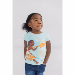 Disney Moana Big Girls 3 Pack T-Shirts Pink/White/Blue 10-12