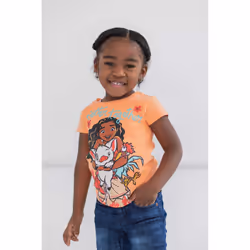 Disney Moana Toddler Girls 3 Pack T-Shirts Pink/White/Blue 4T