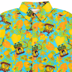Nickelodeon Spongebob Squarepants Little Boys Hawaiian Button Down Shi