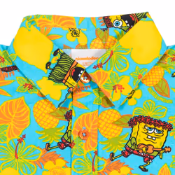 Nickelodeon Spongebob Squarepants Little Boys Hawaiian Button Down Shi