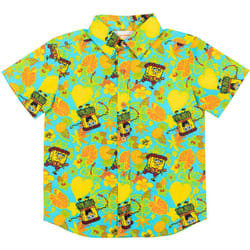 Nickelodeon Spongebob Squarepants Toddler Boys Hawaiian Button Down Sh