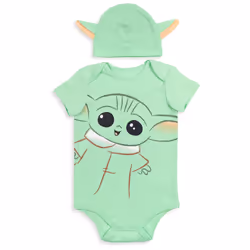 STAR WARS The Child Newborn Baby Boys Cosplay Bodysuit and Hat Set 6-9 Months