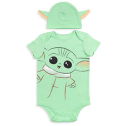 STAR WARS The Child Newborn Baby Boys Cosplay Bodysuit and Hat Set 6-9 Months