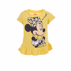 Disney Minnie Mouse Big Girls T-Shirt and Bike Shorts Outfit Set Flora