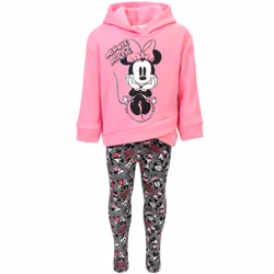 Disney Minnie Mouse Toddler Girls Crossover Fleece Hoodie and Leggings