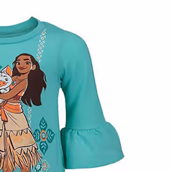 Disney Moana Toddler Girls' 2-Piece Long-Sleeve High Low Top & Legging