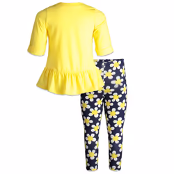 Disney Minnie Mouse Floral Infant Baby Girls Peplum T-Shirt and Leggin