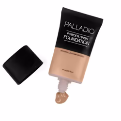 Powder Finish Liquid Foundation, Natural Matte Appearance, Reduces Fine Lines, Covers Large Pores, Hides Imperfections, All Day Wear, Sheer to Medium