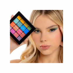 Ultimate Pro Eyeshadow Makeup Palette, 16 High-Pigmented Powder Colors, Matte, Shimmer, Satin Finishes, Color Crush