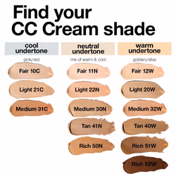 Palladio Full-Coverage Color Correction CC Cream  Oil-Free with Peptid