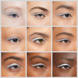 Palladio Wooden Eyeliner Pencil  Thin Pencil Shape  Easy Application  Firm yet Smooth Formula  Perfectly Outlined Eyes  Contour