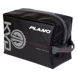 Plano KVD Wormfile Signature Series Speedbag  Small  Black TPE Coated Fabric with Red Interior  WaterResistant Soft Fishing Sto