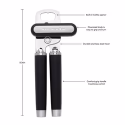 Gourmet Multifunction Can Opener, One Size, Matte Black