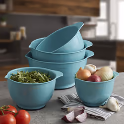 KitchenAid Classic Mixing Bowls Set of 5 Aqua Sky 2