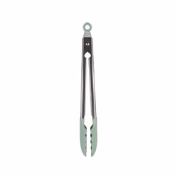 KitchenAid Gourmet Silicone-Tipped Stainless Steel Tongs  12 Inch  Pistachio