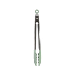 KitchenAid Gourmet Silicone-Tipped Stainless Steel Tongs  12 Inch  Pistachio