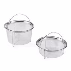 Instant Pot Official Mesh Steamer Basket  Set of 2  Stainless Steel