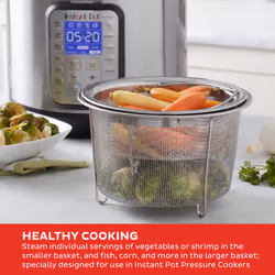 Instant Pot Official Mesh Steamer Basket  Set of 2  Stainless Steel