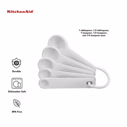 KitchenAid Measuring Spoons  Set Of 5  White