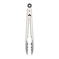 KitchenAid Gourmet Stainless Steel Serving Tongs with Hang Hook and Secure Closing Lock  9 Inch  Stainless Steel