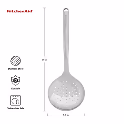KitchenAid Premium Strainer with Hang Hook  14Inch  Stainless Steel