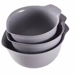 KitchenAid Universal Nesting Plastic Mixing Bowls Set Of 3 2.5 quart 3.5 quart 4.5 quart Non Slip Base with Easy Pour Sp ...