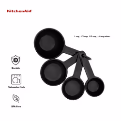 KitchenAid Universal Measuring Cup Set  4-Piece  Black