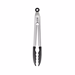 KitchenAid Silicone Tipped Stainless Steel Tongs  9 Inch  Black