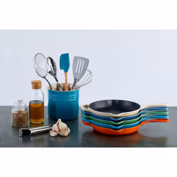 Le Creuset Enameled Cast Iron Signature Iron Handle Skillet, 10.25" (1-3/4 qt.), Marseille