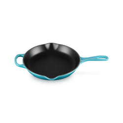 Le Creuset Enameled Cast Iron Signature Iron Handle Skillet  10.25"""" (1-3/4 qt.)  Caribbean