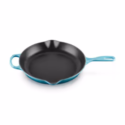 Le Creuset Enameled Cast Iron Signature Iron Handle Skillet, 11.75" (2-3/8 qt.), Caribbean