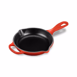 Le Creuset Enameled Cast Iron Signature Iron Handle Skillet  6.33"""" (1/2 qt.)  Cerise