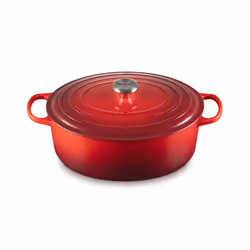 Le Creuset Enameled Cast Iron Signature Oval Dutch Oven  8 qt.  Cerise