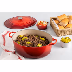 Le Creuset Enameled Cast Iron Signature Oval Dutch Oven  8 qt.  Cerise