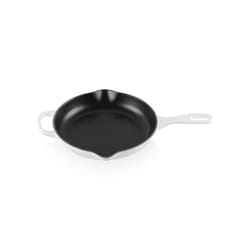 Le Creuset Enameled Cast Iron Signature Iron Handle Skillet  9"""" (1-3/8 qt.)  White