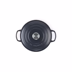 Le Creuset Signature Enamelled Cast Iron Round Casserole Dish With Lid, 20 cm, 2.4 Litre, Navy, 21177205214430