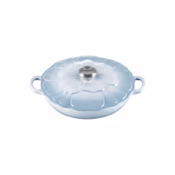 Le Creuset Signature Enameled Cast Iron Petal Braiser  2.25qt.  Coastal Blue